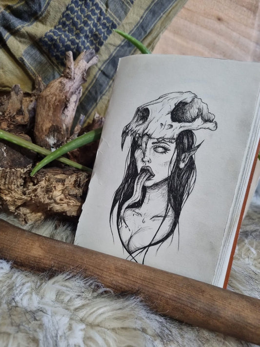 Jezebel - Dark Feminine Skull Print Design